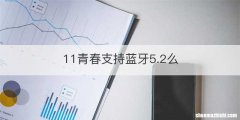 11青春支持蓝牙5.2么