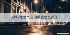 e城e家燃气自动缴费怎么操作