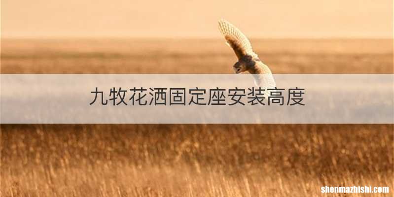 九牧花洒固定座安装高度