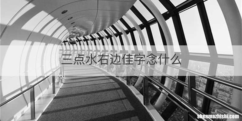 三点水右边佳字念什么