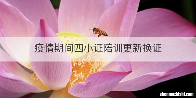 疫情期间四小证陪训更新换证