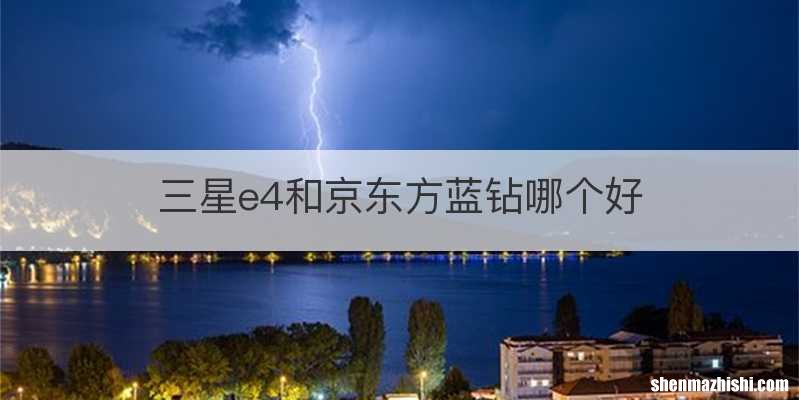三星e4和京东方蓝钻哪个好