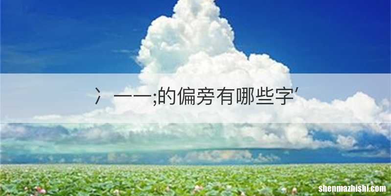 冫一一;的偏旁有哪些字′