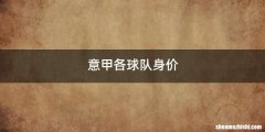 意甲各球队身价
