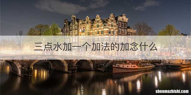 三点水加一个加法的加念什么