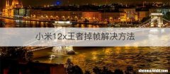 小米12x王者掉帧解决方法