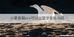 小爱音箱pro可以当蓝牙音箱用吗