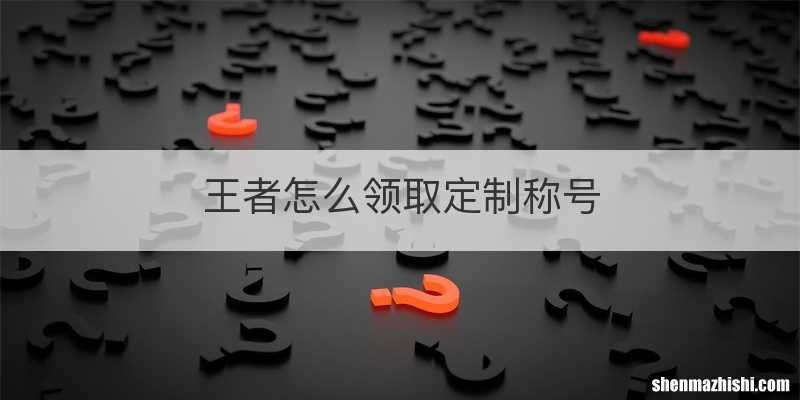 王者怎么领取定制称号