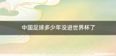 中国足球多少年没进世界杯了