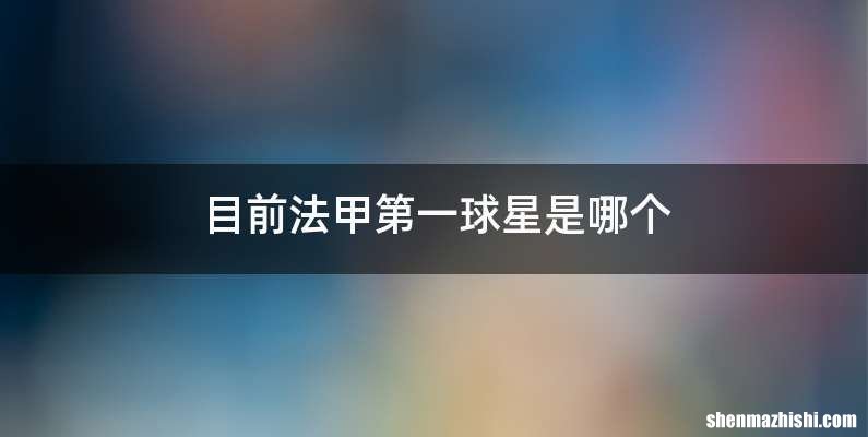目前法甲第一球星是哪个