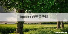 iqooneo5要降级吗