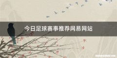 今日足球赛事推荐网易网站