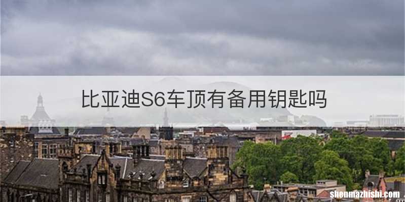比亚迪S6车顶有备用钥匙吗