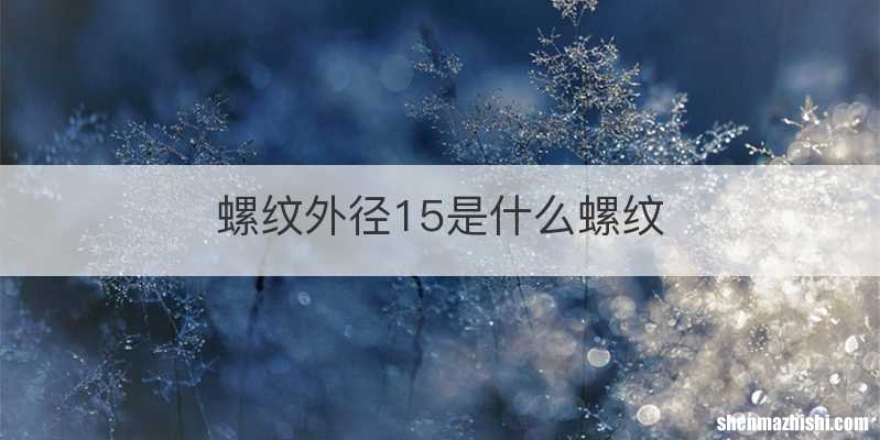 螺纹外径15是什么螺纹