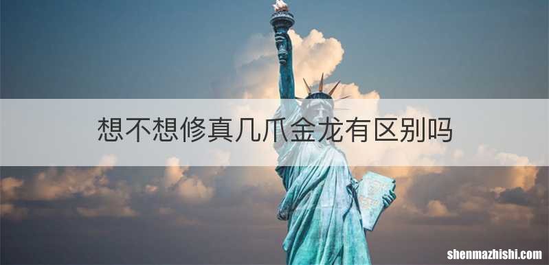 想不想修真几爪金龙有区别吗