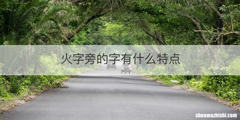 火字旁的字有什么特点