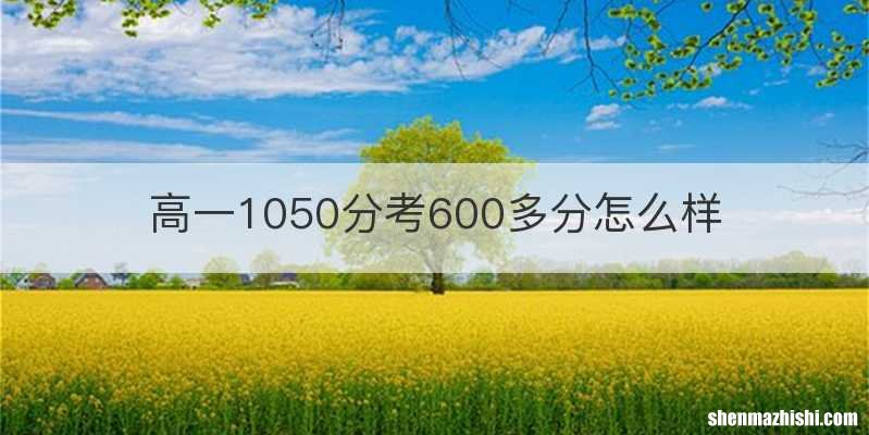 高一1050分考600多分怎么样