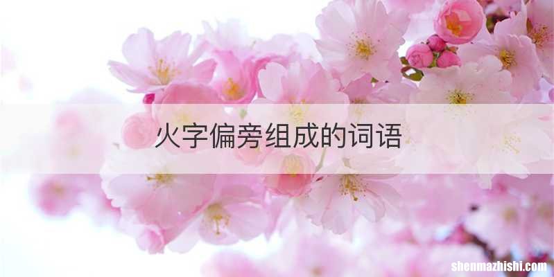 火字偏旁组成的词语