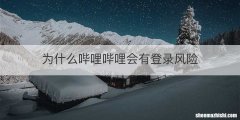 为什么哔哩哔哩会有登录风险