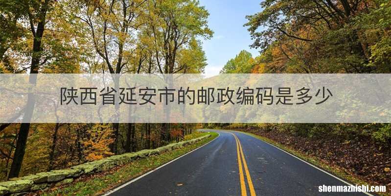 陕西省延安市的邮政编码是多少