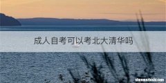 成人自考可以考北大清华吗