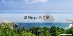 清华mpa含金量