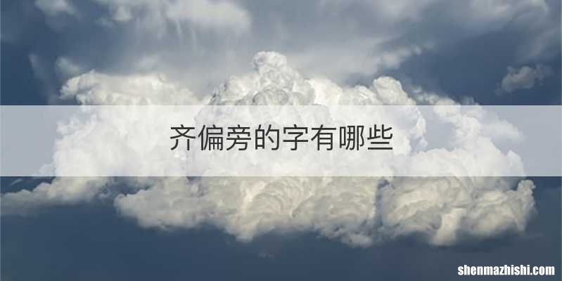 齐偏旁的字有哪些