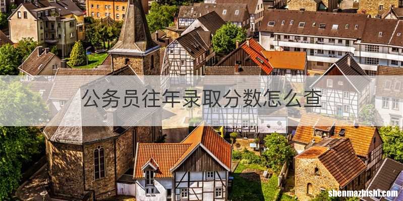 公务员往年录取分数怎么查