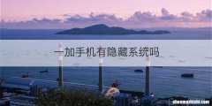 一加手机有隐藏系统吗