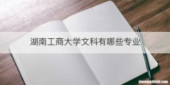 湖南工商大学文科有哪些专业