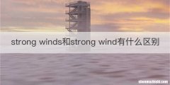 strong winds和strong wind有什么区别