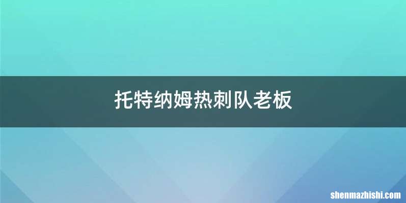 托特纳姆热刺队老板