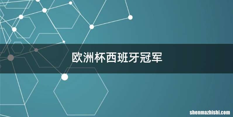 欧洲杯西班牙冠军