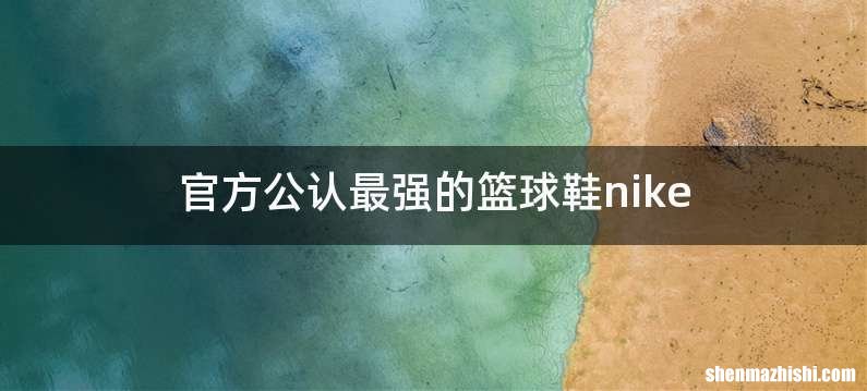 官方公认最强的篮球鞋nike