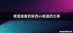 哪里能看到陕西vs南通的比赛