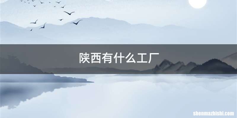 陕西有什么工厂