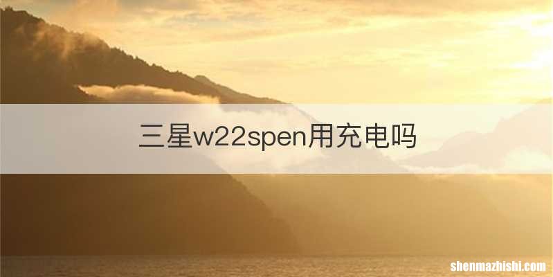 三星w22spen用充电吗