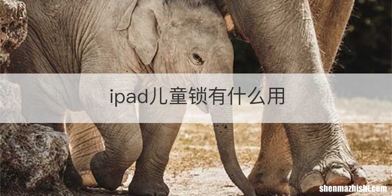 ipad儿童锁有什么用
