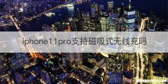 iphone11pro支持磁吸式无线充吗