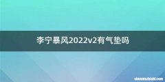李宁暴风2022v2有气垫吗
