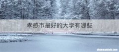 孝感市最好的大学有哪些