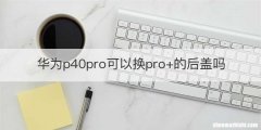 华为p40pro可以换pro+的后盖吗