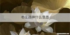 枣庄战神什么意思