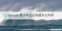 oppoa1看主板怎么知道多大内存