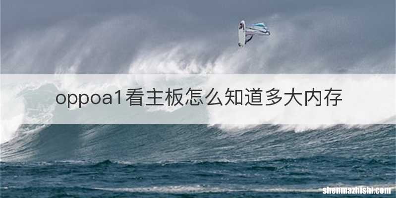 oppoa1看主板怎么知道多大内存