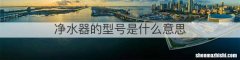 净水器的型号是什么意思