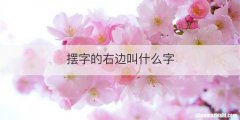 摆字的右边叫什么字