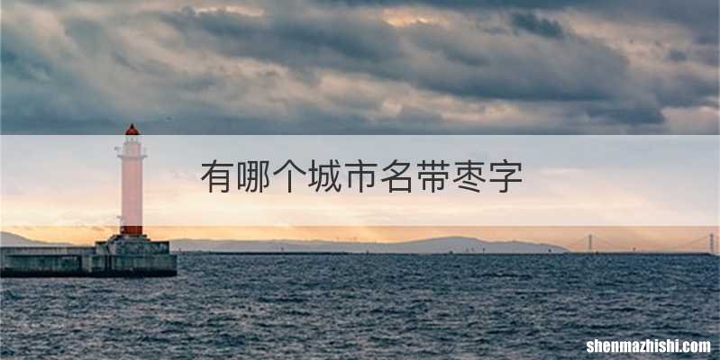 有哪个城市名带枣字