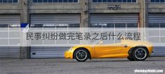 民事纠纷做完笔录之后什么流程