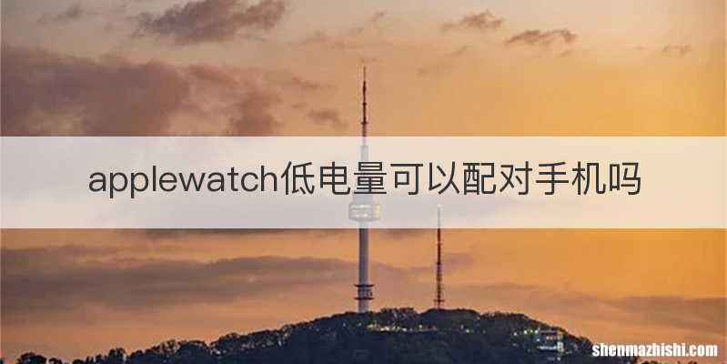 applewatch低电量可以配对手机吗